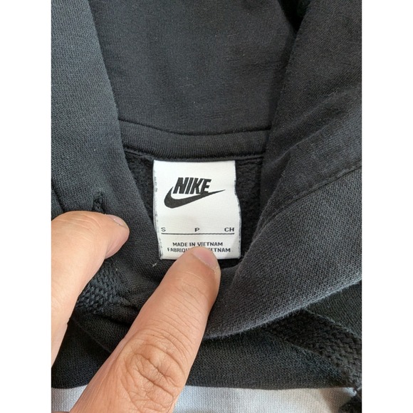 Nike NSW Waffle Fries Graphic Print Pullover Hoodie DM2274-010 Black Men's Small - Picture 3 of 7